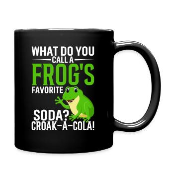 What Do You Call A Frog's Favorite Soda? Croak-A-C - Full Colour Mug - black - Right