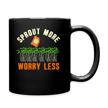 Urban Gardener Männer Frauen Microgreens - Tasse einfarbig - Schwarz - Rechts