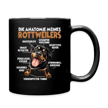 Drôle de Rottweiler T pour les promenades de chiens des propriétaires de chiens - Mug uni - noir - Droite