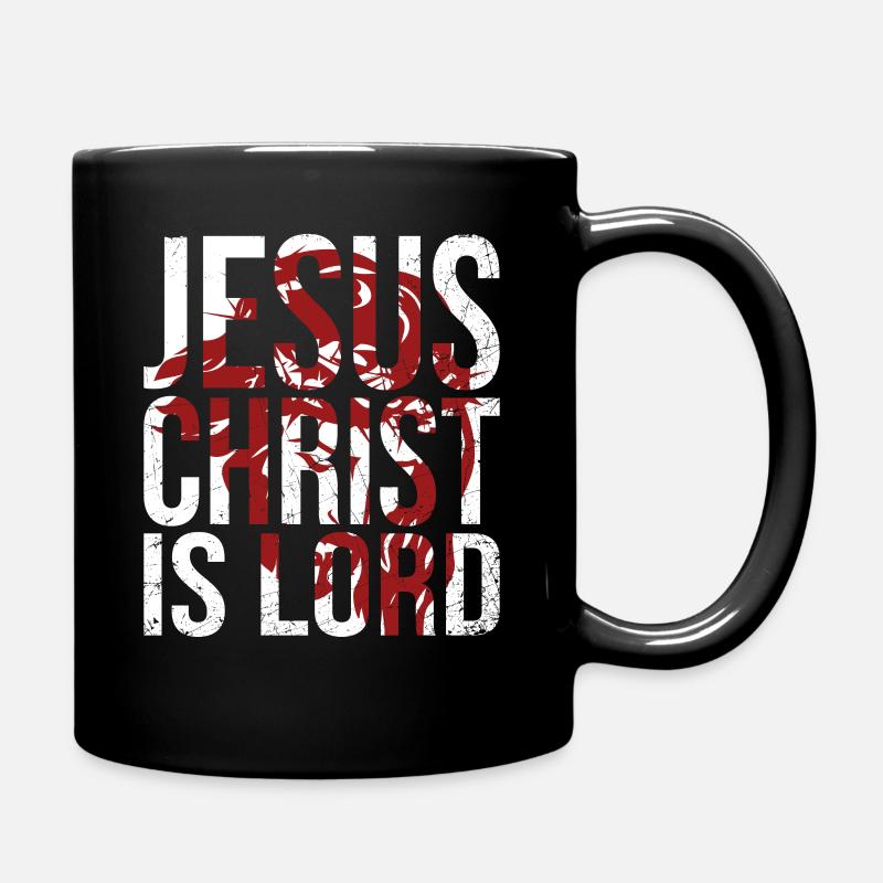 Jésus-Christ est Seigneur - Mug uni - noir