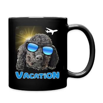 niedlicher süßer Pudel mit Sonnenbrille Vacation - Tasse einfarbig - Schwarz - Rechts