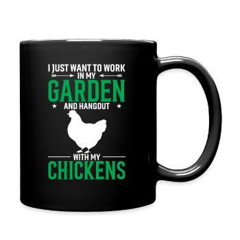 Je veux juste travailler dans mon jardin et passer du temps avec - Mug uni - noir - Droite