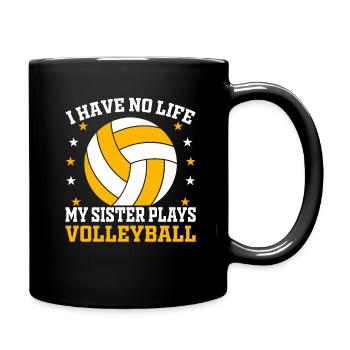 Volleyball Sister Volleyball Siblings - Full Colour Mug - black - Right