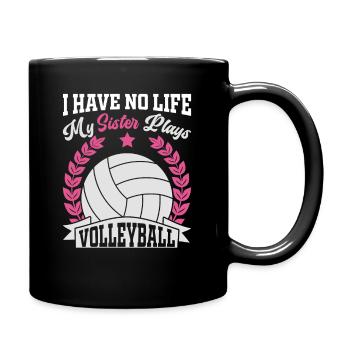 Volleyball Sister Volleyball Siblings - Full Colour Mug - black - Right