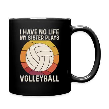Volleyball Sister Volleyball Player Siblings - Full Colour Mug - black - Right