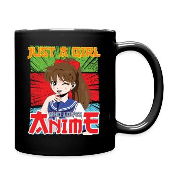 Anime Girl Manga lustiger Spruch - Tasse einfarbig - Schwarz - Rechts