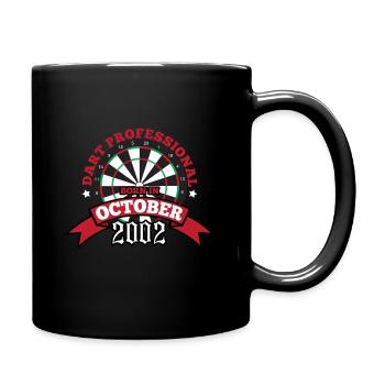 Darten Dartscheibe 2002 Oktober Geburtstag - Tasse einfarbig - Schwarz - Rechts