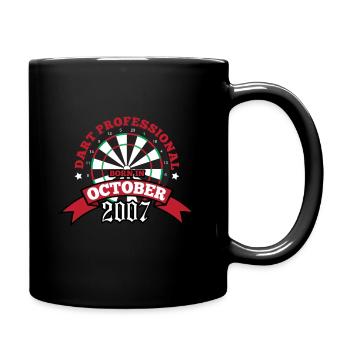 Darts Dartboard 2007 October Birthday - Full Colour Mug - black - Right