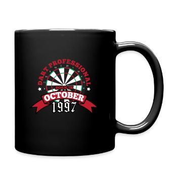 Fléchettes Jeu de fléchettes 1997 Octobre Anniversaire - Mug uni - noir - Droite