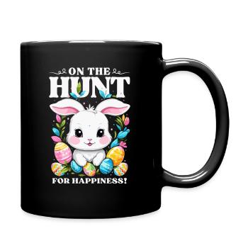 Ostern - Auf der Suche nach dem Glück - Tasse einfarbig - Schwarz - Rechts