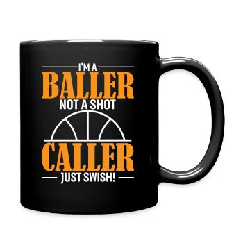 Je suis un joueur de balle, pas un lanceur de coups - il suffit de swish ! - Mug uni - noir - Droite