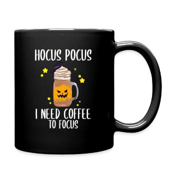 Hocus Pocus I Need Coffee To Focus Barista - Tasse einfarbig - Schwarz - Rechts