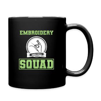 Quiltliebhaber Modedesigner Näherin - Tasse einfarbig - Schwarz - Rechts