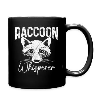 Raccoon Funny Gift - Full Colour Mug - black - Right