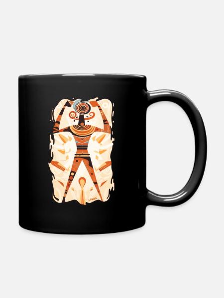 Uralte Kultur: Höhlenmalereien - Tasse einfarbig - Schwarz