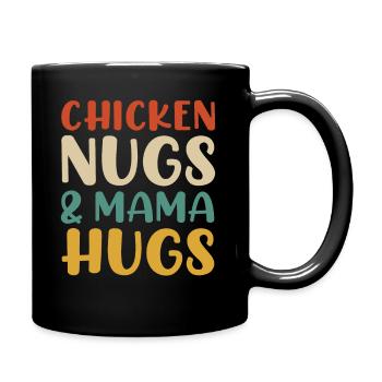 Nugs de poulet et Mama Hugs Toddler Nuggets Foodies - Mug uni - noir - Droite