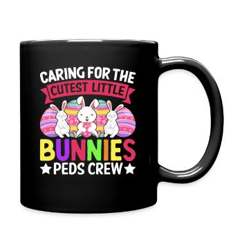 Easter Bunny Care for Little Cute Bunnies - Full Colour Mug - black - Right