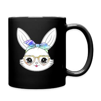 Soin du lapin de Pâques petit lapin mignon - Mug uni - noir - Droite