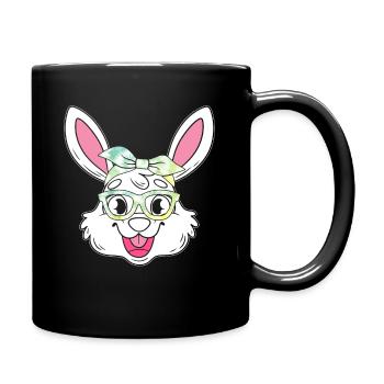 Easter Bunny Care for Little Cute Bunnies - Full Colour Mug - black - Right