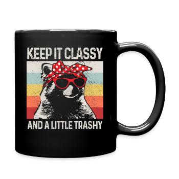 Raccoon Funny Gift - Full Colour Mug - black - Right