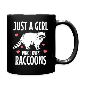 Raccoon Funny Gift - Full Colour Mug - black - Right