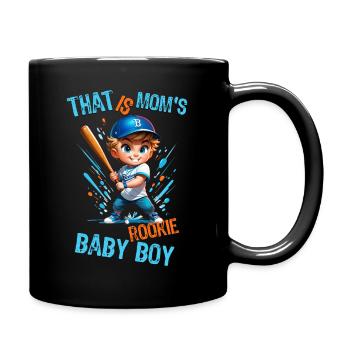 Mom's Little Baseball Star - Full Colour Mug - black - Right