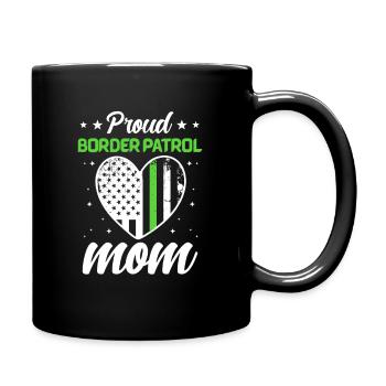 Proud Border Patrol Mom National Security Guard - Full Colour Mug - black - Right