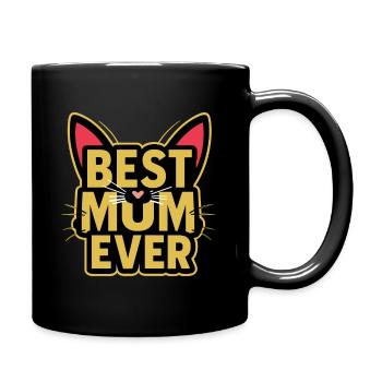 Best Mom Forever - Chat à motif de fête des mères - Mug uni - noir - Droite