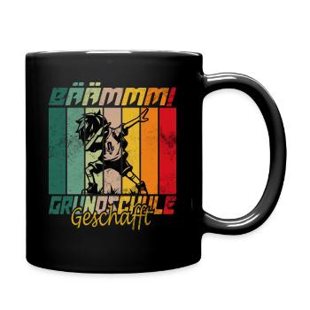 Grundschule Abschluss Grundschüler Abgänger Junge - Tasse einfarbig - Schwarz - Rechts