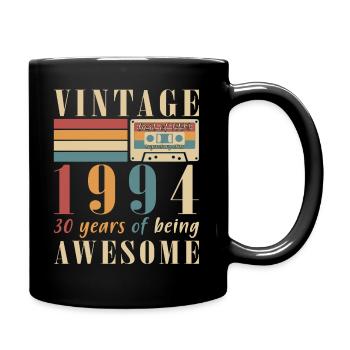 Original 1994 Vintage | Birthday present 1994 - Full Colour Mug - black - Right