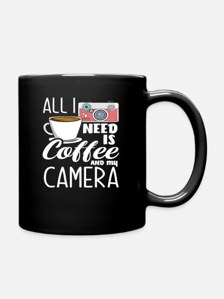 Photographer, Photographer, Coffee, Camera - Full Colour Mug - black
