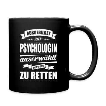 Ausgebildet Zur Psychologin Abschluss Bestanden - Tasse einfarbig - Schwarz - Rechts