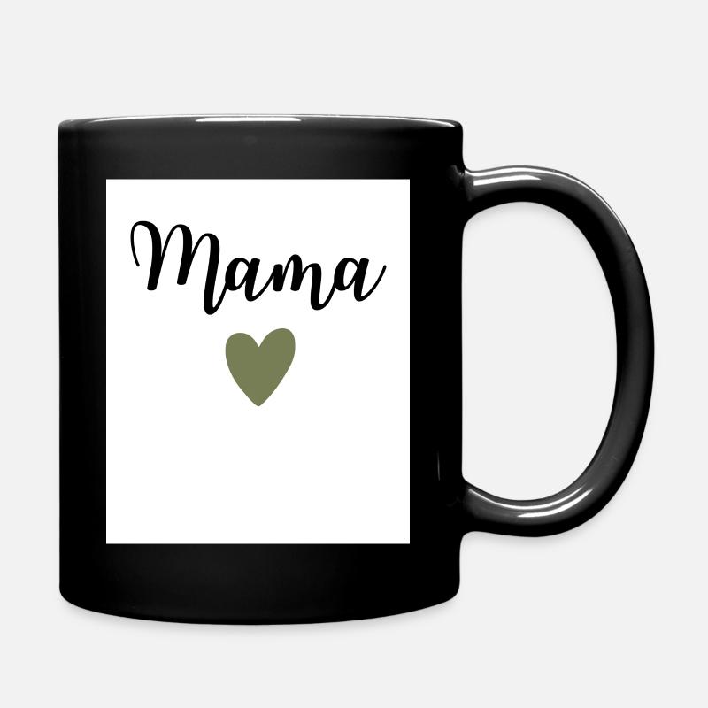 Mama-Shirt - Tasse einfarbig - Schwarz