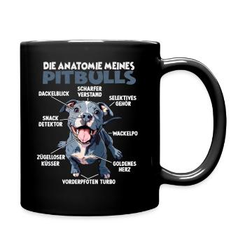 Pitbull Dog Walk T Dog Propriétaire Chiens Pitbull Terrier - Mug uni - noir - Droite