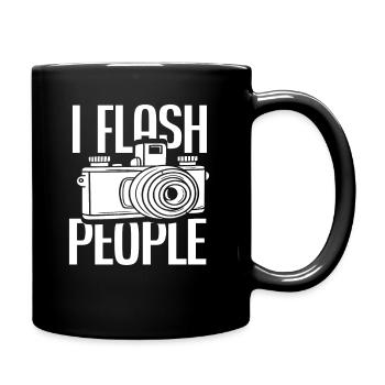 Photograph Flash - Full Colour Mug - black - Right