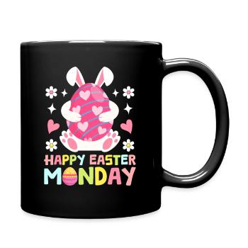 Joyeux lundi de Pâques ! Oeufs de Pâques Lapin de Pâques - Mug uni - noir - Droite