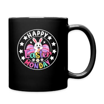 Happy Easter Monday! Easter Easter Eggs Easter Bunny - Full Colour Mug - black - Right