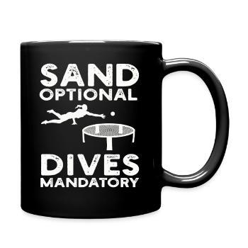 Spike Ball Roundnet Strandspiel - Tasse einfarbig - Schwarz - Rechts