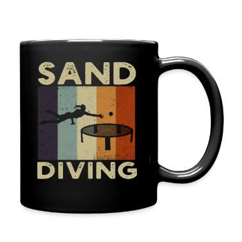 Spike Ball Roundnet Strandspiel - Tasse einfarbig - Schwarz - Rechts