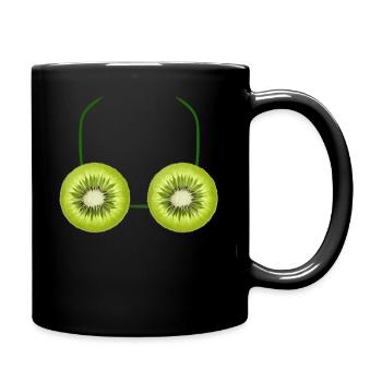Soutien-Gorge Kiwi Humour Fruits Tropicaux - Mug uni - noir - Droite
