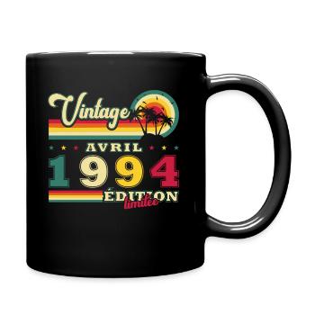 1994 Avril 1994 Anniversaire Avril 1994 Avril - Mug uni - noir - Droite