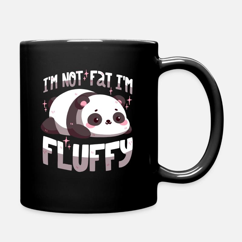 I'm not fat, I'm fluffy - Full Colour Mug - black