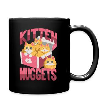 Kitten Nuggets - Tasse einfarbig - Schwarz - Rechts