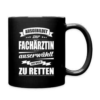 Ausgebildet Zur Fachärztin Abschluss Bestanden - Tasse einfarbig - Schwarz - Rechts