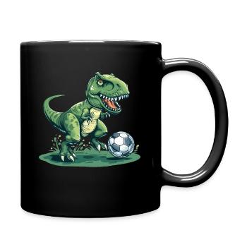 Soccer T Rex - Full Colour Mug - black - Right