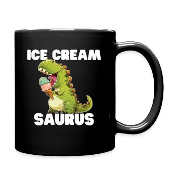 Ice Cream Saurus - Tasse einfarbig - Schwarz - Rechts