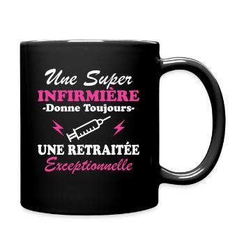 Pensionierte Krankenschwester Humor Ruhestandsgeschenk - Tasse einfarbig - Schwarz - Rechts