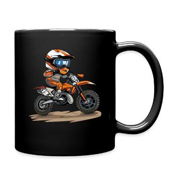 Motocross Kid - Tasse einfarbig - Schwarz - Rechts