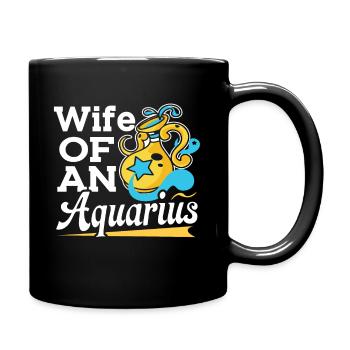 Aquarius Wife Of An Aquarius - Full Colour Mug - black - Right