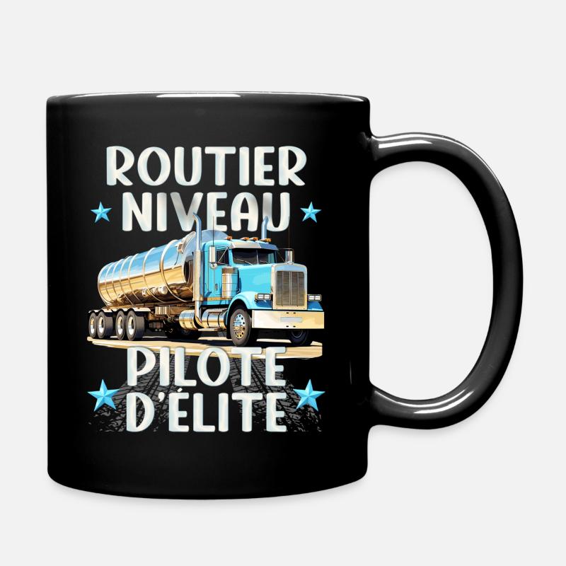 Routier élite camion cadeau chauffeur routier - Mug uni - noir